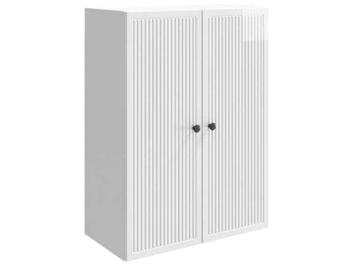 QINXIXINAIXI Wandschrank Hochglanz Weiß 66 x 34,5 x 90 cm Holzwerkstoff Wohnzimmer, Vintage-Stil, rechteckiges Design, Regalflächen, feuchtes Tuch, vertikaler Raum