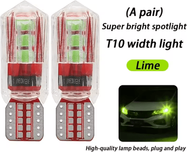 Inspire Picks Ice Blue T10 LED Bulb Super Bright Car Clearance & Parking Light Upgrade lime 1 Pair