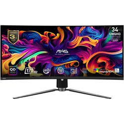 MSI MAG 341CQPDE QD-OLED (3440 x 1440 Pixel, 34"), Monitor, Schwarz