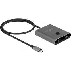 DELOCK 11500 - USB 3.0 Switch 2 Port USB-C, bidirektional, 8K 60 Hz