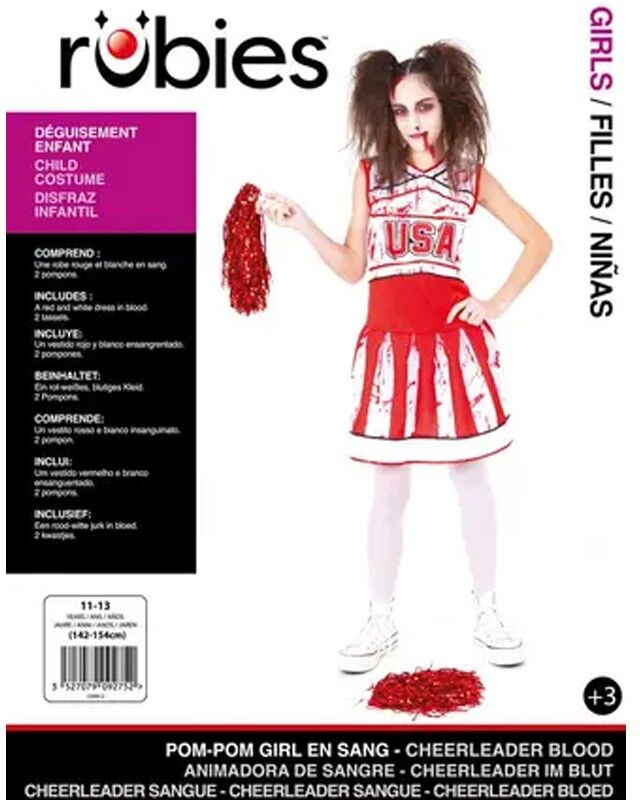 Déguisement Pompom Girl Zombie 11-13 ans Entrée de Gamme - Rubies