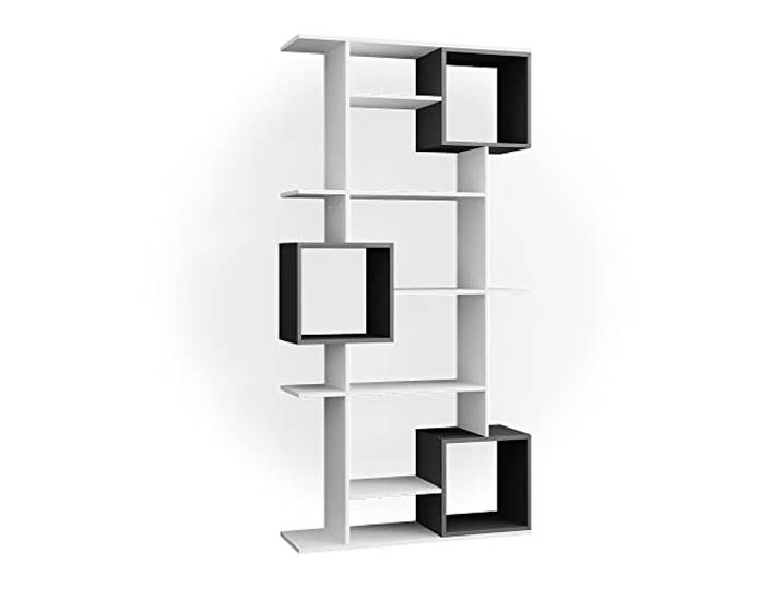 Vicco Raumteiler Cube , Weiß/Anthrazit 92 x 187.7 cm zur flexiblen Raumaufteilung und offenen Aufbewahrung