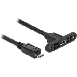 Delock USB-Kabel USB 2.0 USB-Micro-B Stecker, USB-Micro-B Buchse 0.25 m Schwarz 85245
