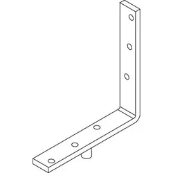 Bodenführungsrolle mit Winkel, Drehpunkt 90 mm