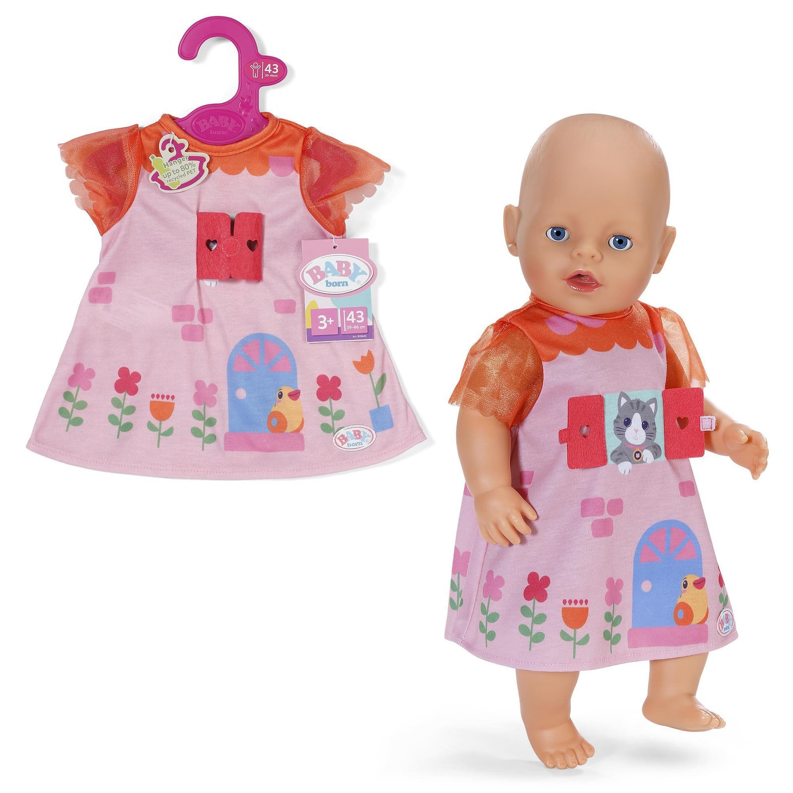 BABY born jurk model Huis 43 cm