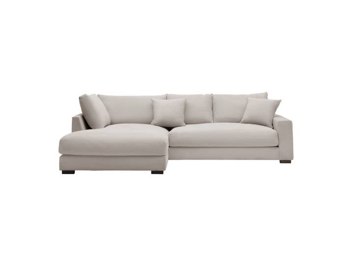 Ecksofa Struktur, Plüsch Beige