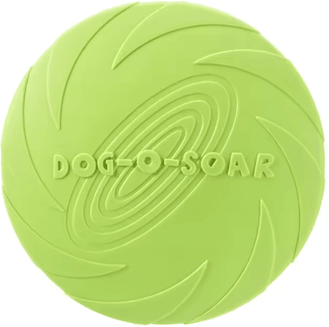 Inspire Picks Interactive Silicone Flying Disc Toy For Dogs & Cats Chew Resistant Training Flying Saucer green s 15cm