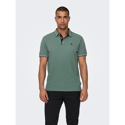 ONLY & SONS "ONSFLETCHER SLIM SS POLO NOOS" Baumwolle, normal geschnitten