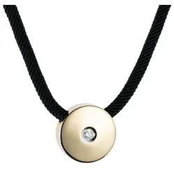 GOLDSCHMUCK FÜR MICH Anhänger mit Nyloncollier 1 Brillant ca. 0,18ct Gold 585
