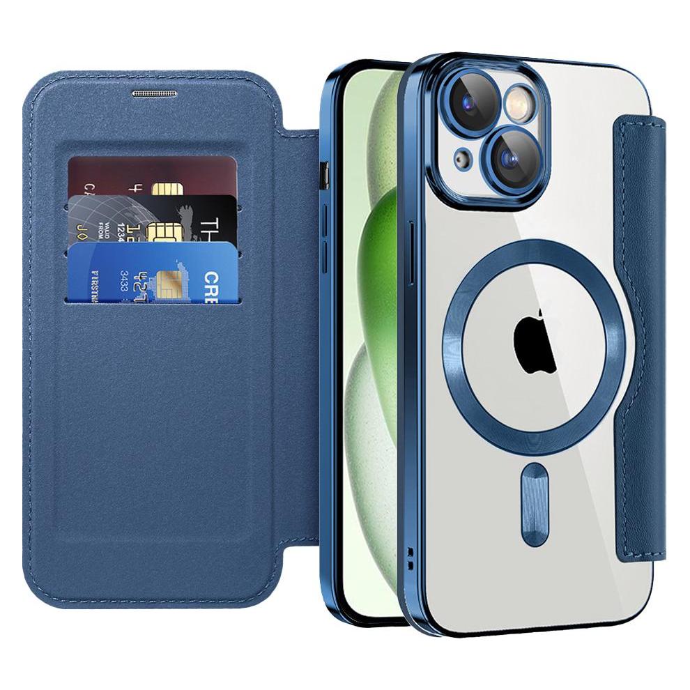Techsuit - SmartMag Book Case - iPhone 15 Plus - Blue (Apple iPhone 15 Plus) (59432837)