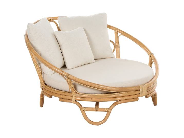 SONNENINSEL Rattan natürlich Auflagen beige ROSSANO