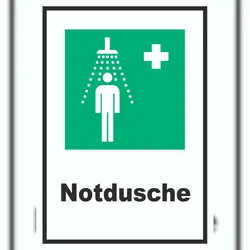 HB-Druck Notdusche Schild A4 (210x297mm)