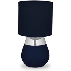 Relaxdays, Tischlampe, Tischlampe mit Stoffschirm 2er Set (E14)