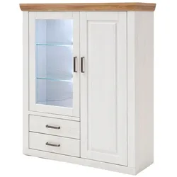Highboard Brixen Dekor Weiß