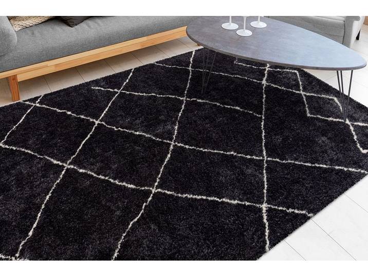 Teppich ME GUSTA Orlando 525 , grau (anthrazit), B:200cm H:27mm L:290cm, Polyester, Teppiche, Teppich, Attraktives Muster, Retrolook,Baumwollrücken, Fussbodenheizung geeignet