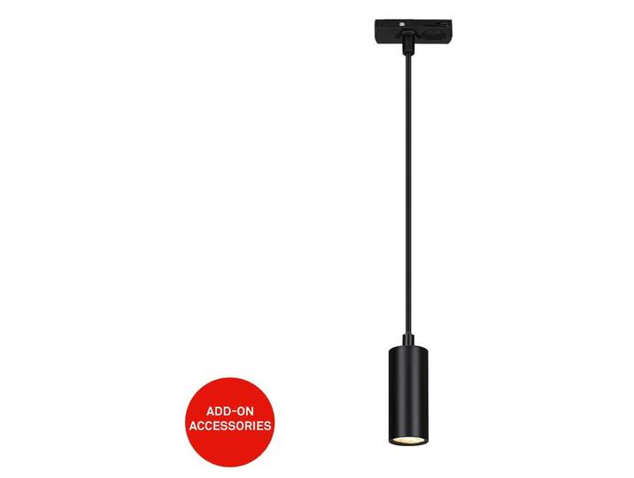 Briloner Rail Schienensystem, Dimmbar, Kombinierbar, Zubehör, Schwarz, Ø4 x 10 cm