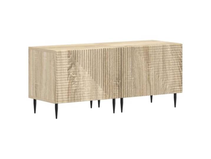 VIHHQGC TV-Schrank Sonoma-Eiche Holzwerkstoff mit Stauraum und Tür Schlankes Design, umkehrbare Tür, feuchtigkeitsbeständig, einfache Reinigung, viel Stauraum