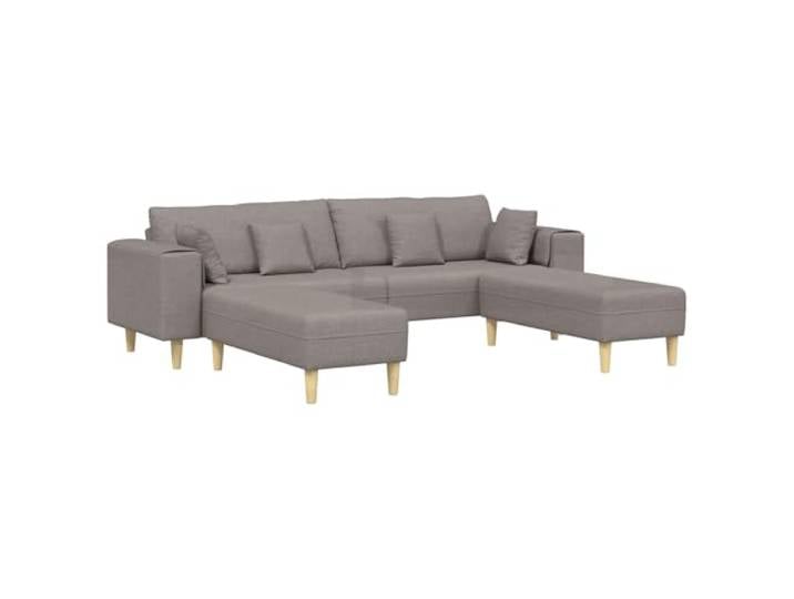 Makastle Sofa Couch 3er Set Taupe Stoff