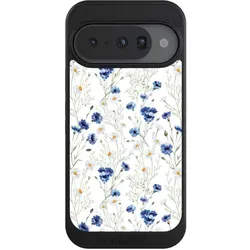 Nivocase Hülle für Google Pixel 10 Handyhülle NIVOcore Case Schwarz Blume Blumen Muster (Google Pixel 10), Smartphone Hülle, Schwarz