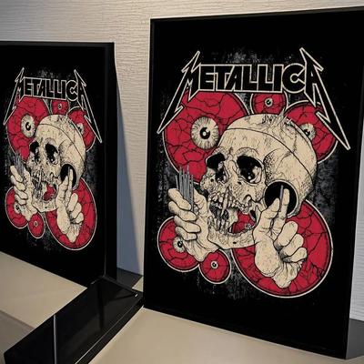 Uplifted Finds Metallica Classics Band Poster   Heavy Metal Music Icon Wall Sticker For Living Room & Bar 8 10 X 15 Cm No Frame