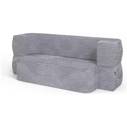 VitaliSpa, Sofa + Bettsofa, Sofa Lille, Grau, 190 cm mit Schlaffunktion