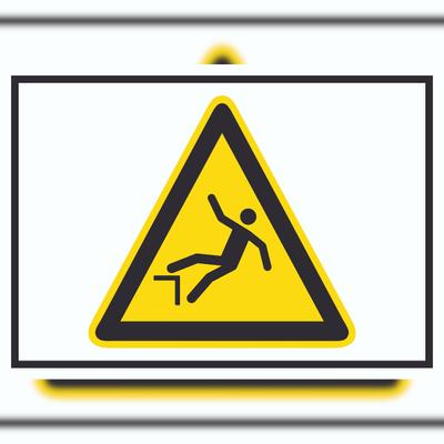 HB-Druck Achtung Absturzgefahr Symbol A4 (210x297mm) Schild