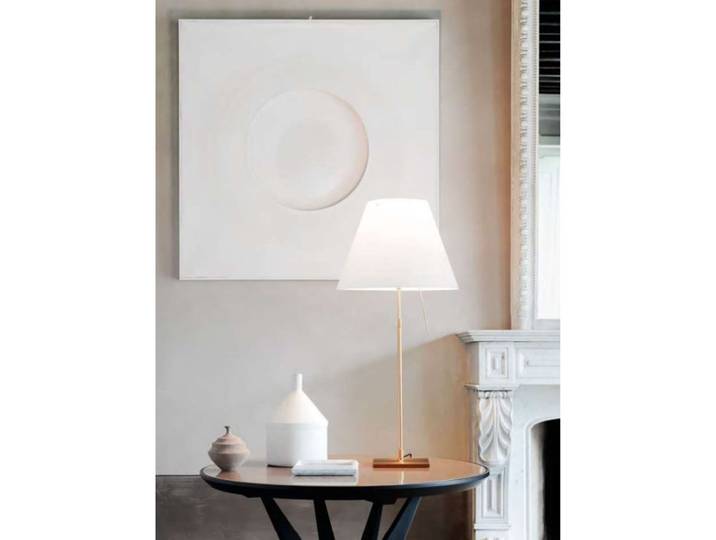 Luceplan Tischlampe Costanza Alu/weiss Metall/Kunststoff H 51 cm