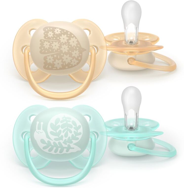 Philips Avent Ultrasoft SCF091/41 0-6 m tétine Neutral 2 pcs