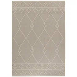 TEPPICH Outdoor IMST in Beige, im Berber-Stil, 80 x 150 cm