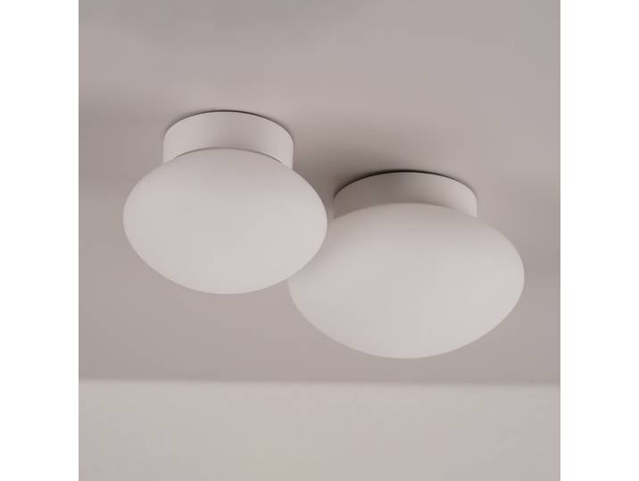 Plafonnier LED Mushroom, Ø 12 cm, verre, blanc - Antidark - Couloir - Moderne - Rond