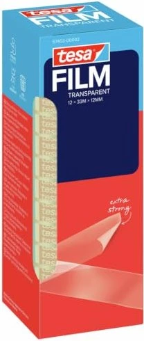 tesa Film, transparent, 12 mm x 33 m