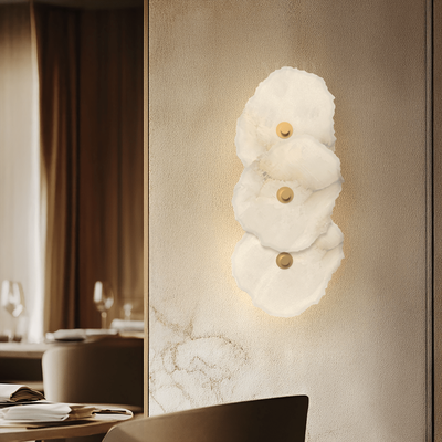 Alba Sconce   Alabaster Petal Wall Sconce   Warm White (3000k) / Medium   Bedroom Lighting   Living Room Lighting   Wall Lighting   Indoor Lighting   MOD LIGHTING