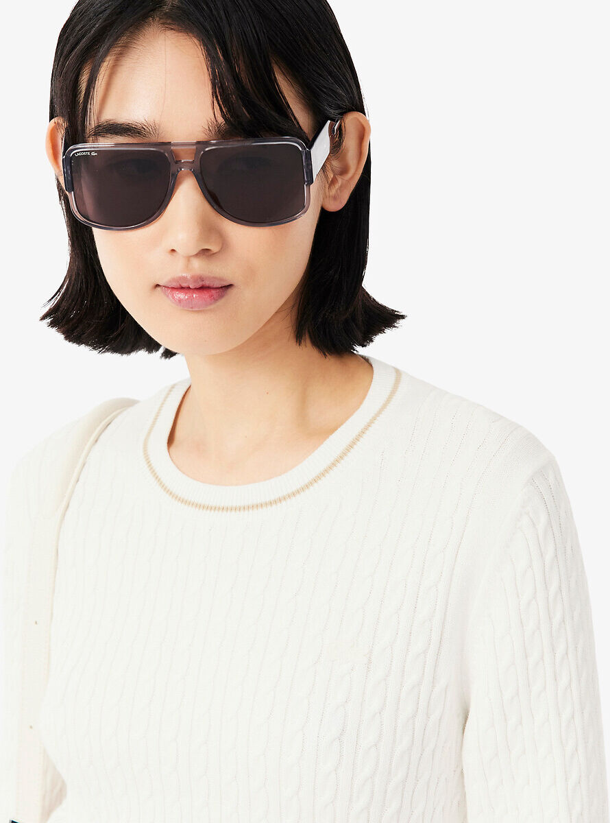 LACOSTE Pull col rond à manches longues
