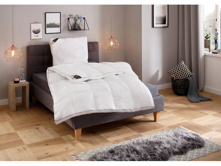 Kunstfaserbettdecke + Kopfkissen HANSE BY RIBECO Max , weiss (weiß), B/L: 155cm x 220cm Anzahl Teile 2, B/L: 80cm x 80cm Anzahl Teile 2, Bezug: Kunstfaser Füllung: Kunstfaser, extrawarm, Bettdecken Bezug: 100% Polyester. Kopfkissen Bezug: 100% Polyester. Bettdecken Füllung: 100% Polyester. Kopfkissen Füllung: 100% Polyester, Bettwaren-Sets, Kunstfaserbettdecke + Kopfkissen, Unschlagbares Preisleistungsverhältnis
