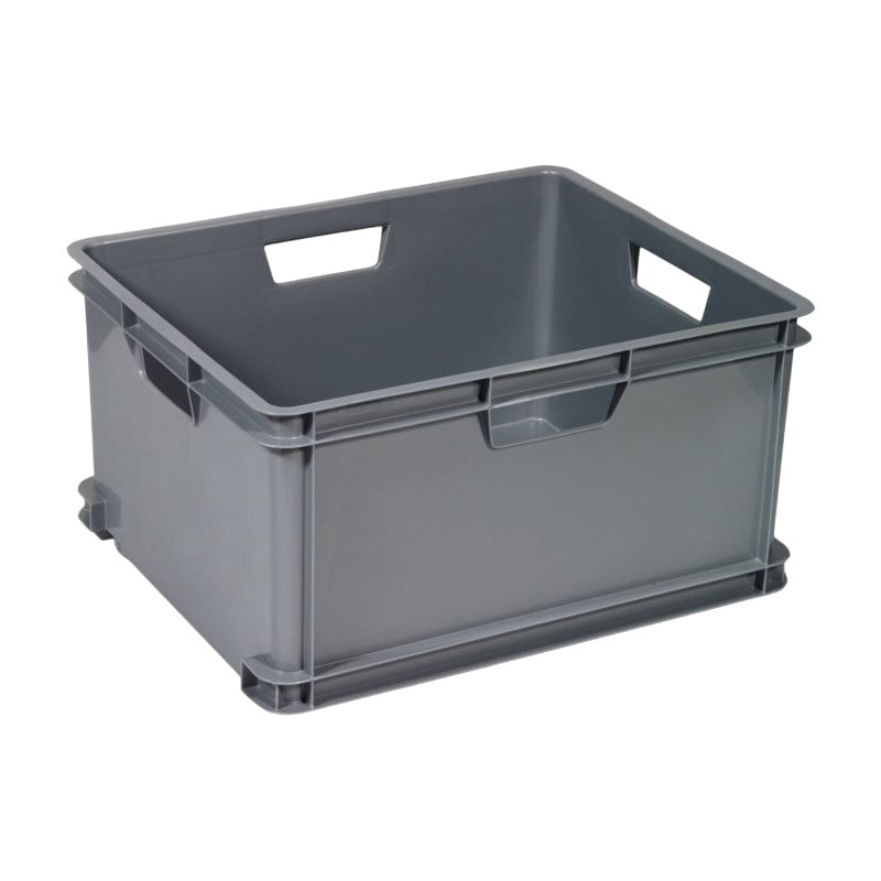 Curver Unibox Classic opbergdoos XL - 60 liter - grijs - stapelbare kunststof opbergdoos met handvatten