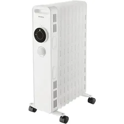 Ultramedia Ölradiator 2000W/ 2300W oder 2500W Radiator Elektroheizung Heizung Thermostat Ölheizung H, Heizkörper, Weiss