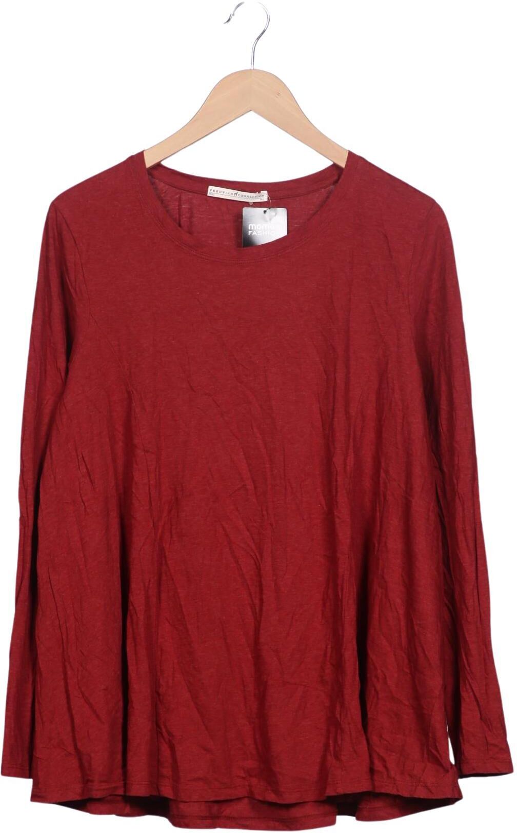 Peruvian Connection Damen Langarmshirt, Rot, Gr. M, Baumwolle - Second Hand