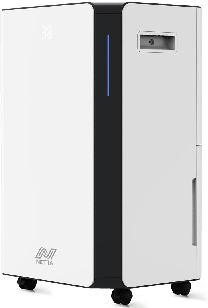 NETTA 20L Compact Dehumidifier White 49.5cm H X 30.5cm W X 23.5cm D