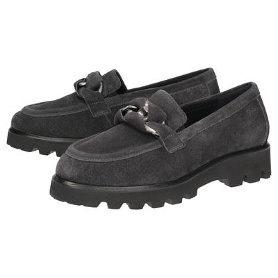 Slipper SIOUX "Meredira-727-H", Damen, Gr. 42 (UK 8), grau (dunkelgrau), Schuhe Slipper