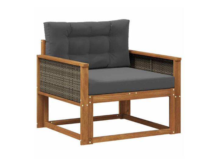 vidaXL Sofaelement Outdoor Mittelsofa Natur (1 St)