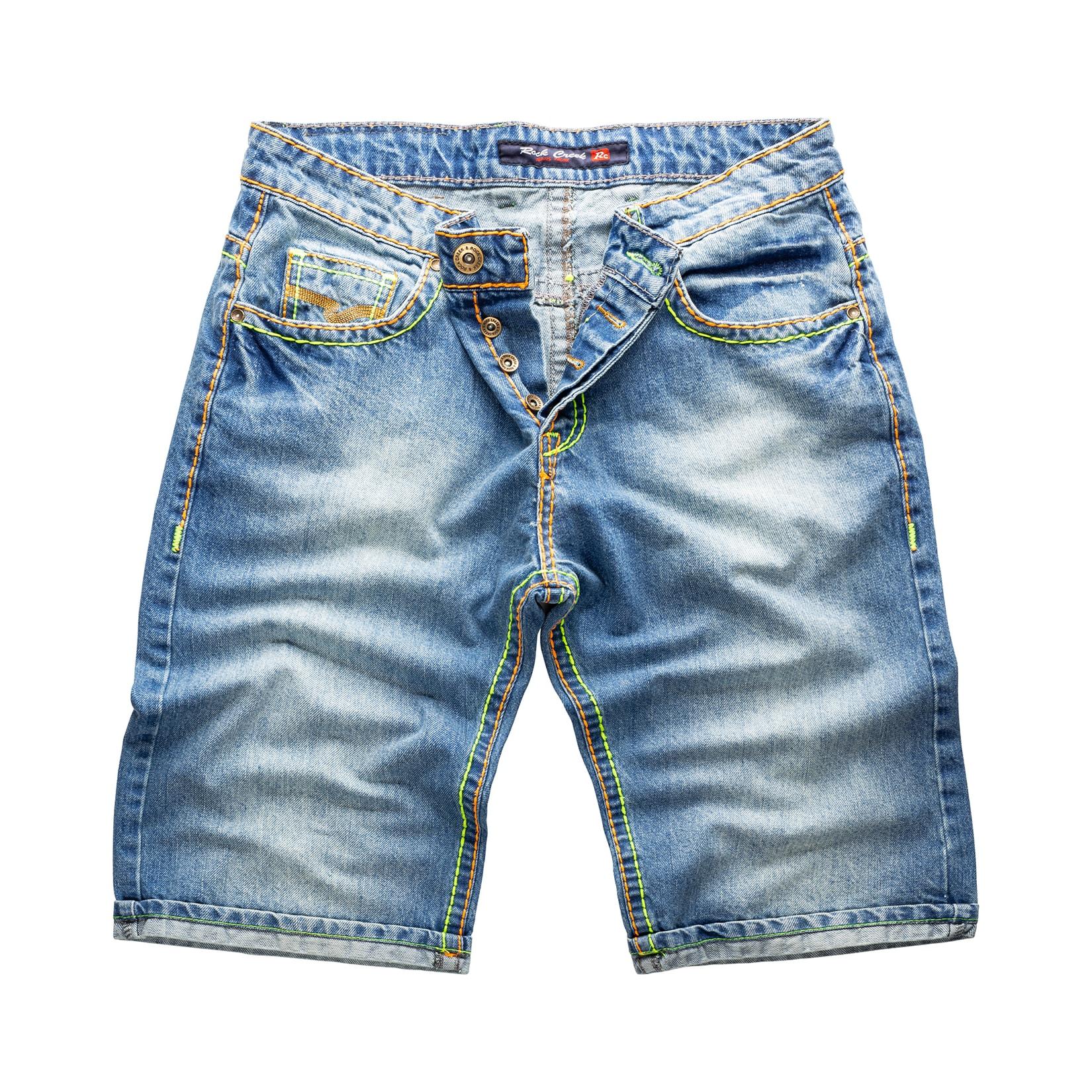 Rock Creek Shorts Jeansshorts dicke Naht Regular Fit