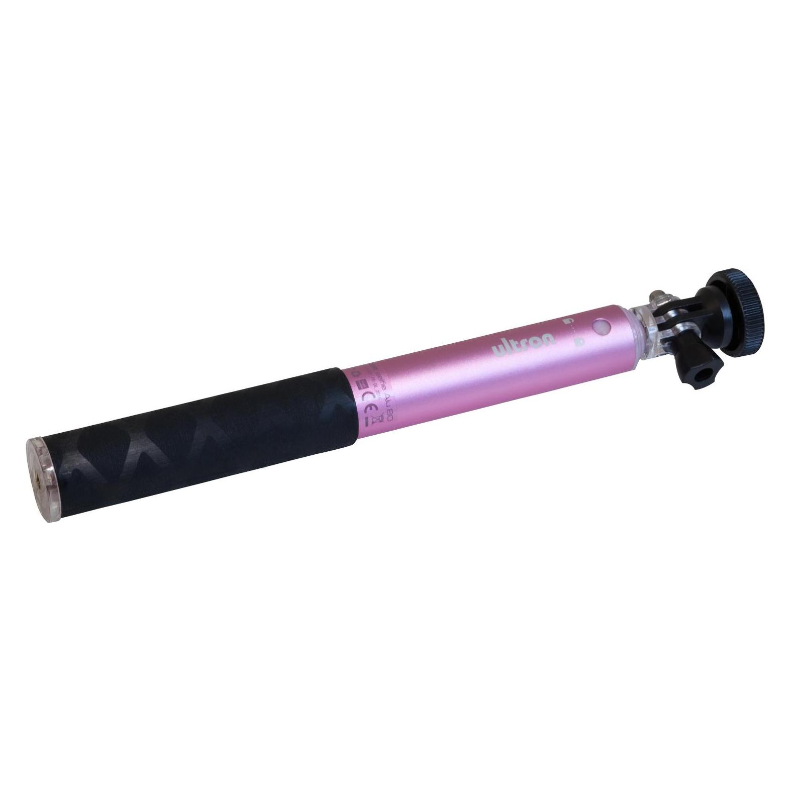 Ultron selfie Alu 80 pink Aluminium selfie stick mit separatem Bluetooth Ausloeser (172220)