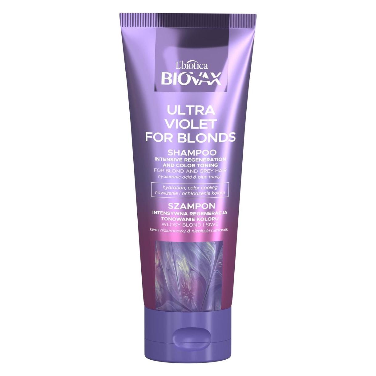 L'Biotica L'Biotica Biovax Ultra Violet Foronds Shampoo Intensively Regenerating Toning Shampoo Foronde And (Flüssiges Shampoo, 200 ml) (5900116085784)