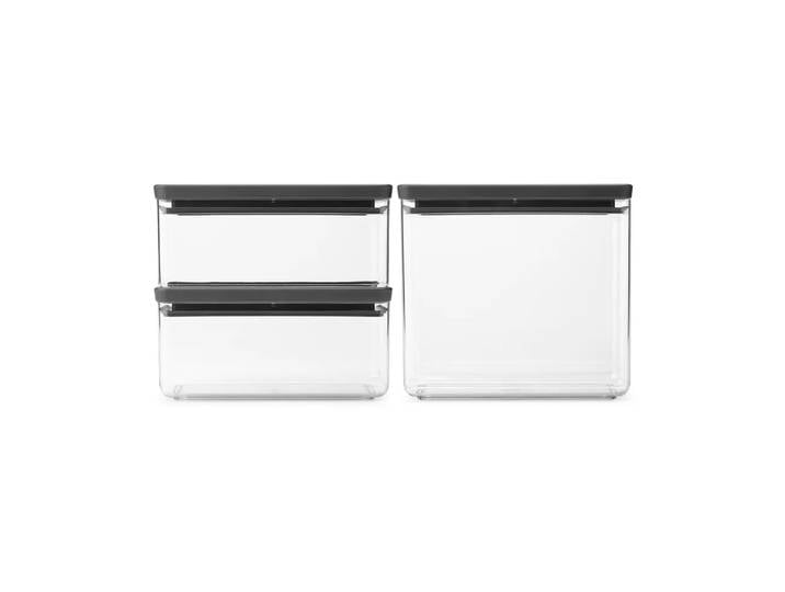 Brabantia TASTY+ boîte empilable 3 parties 2x1,5 L+3,5 L Gris foncé