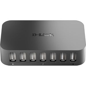 D-Link USB-Hub DUB-H7, schwarz, 7 USB 2.0 Ports, Anschluss-Stecker USB-A