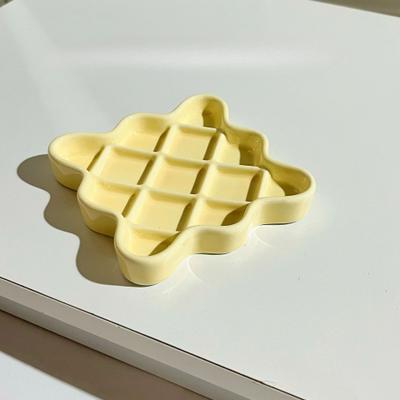 Inspire Select Ceramic Slow Feeder Pet Bowl Anti Choking Licking Plate For Cats & Dogs With Dopamine Color Design yellow