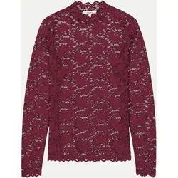 Langarmshirt aus Spitze Rot S