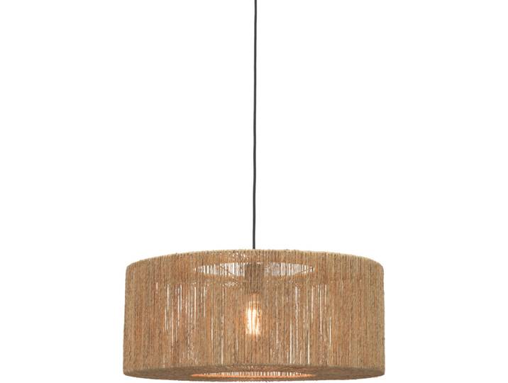 GOOD&MOJO - Suspension Iguazu - Jute - droit - Ø50cm Lampe à suspendre - Lampe de table à manger - Lampe de salon - Lampe de chambre à coucher - Salon