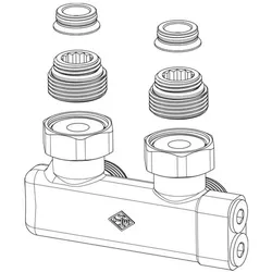 Heimeier Umlenkstück 0541-50.000 G 3/4 AGxR 1/2, Eckform