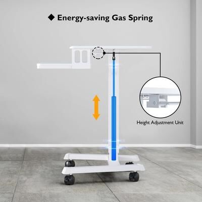 No Mobile Standing Desk with Keyboard Tray